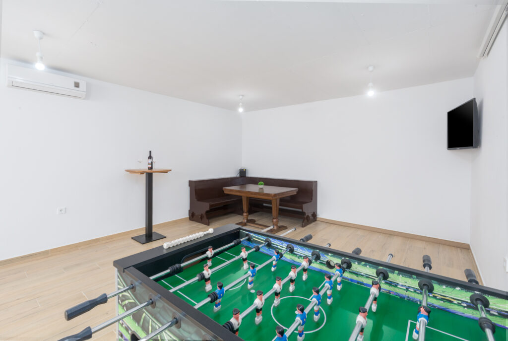 Lower level of the villa.