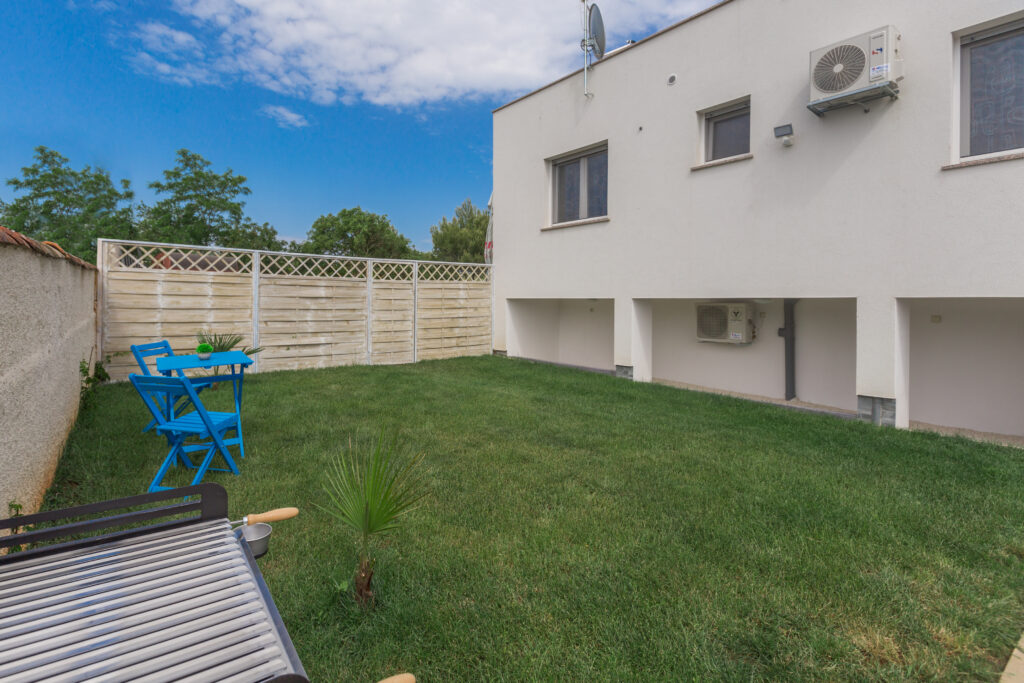 Lawn by the villa.